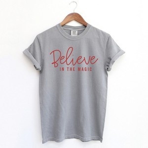 Simply Sage Market Women's Believe In The Magic Short Sleeve Garment Dyed Tee - 1 of 3