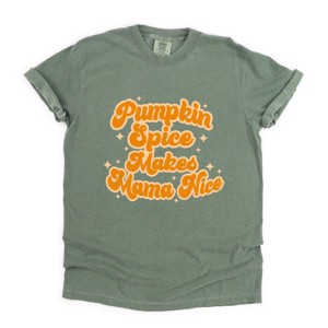 Simply Sage Market Pumpkin Spice Makes Mama Nice Garment Dyed Tee - 1 of 4