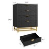 4-Drawer Dresser for Bedroom – Modern White Chest with Gold Metal Legs & Handles - 2 of 4