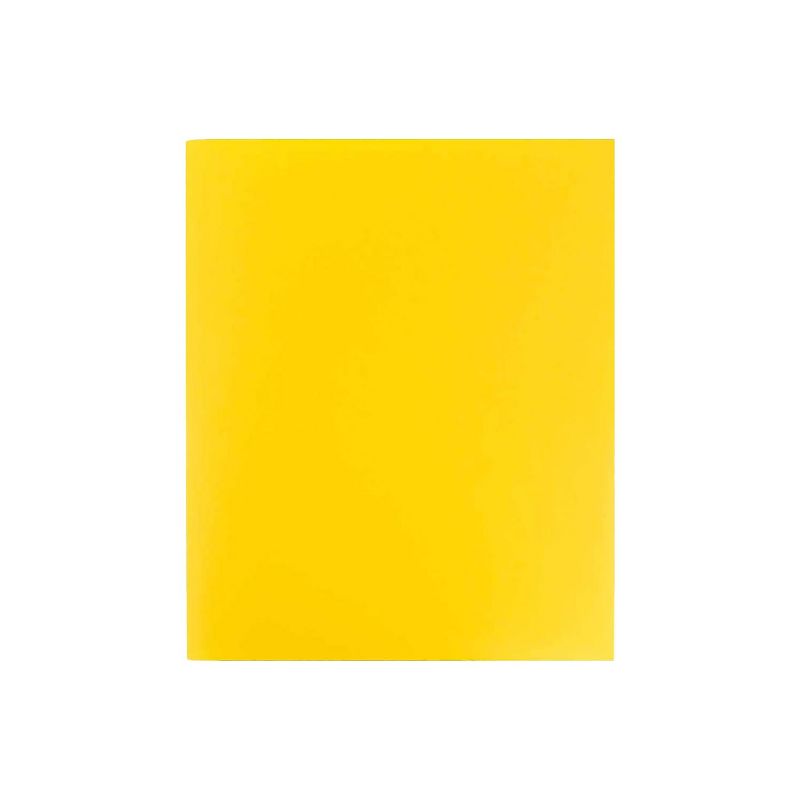 JAM Paper Heavy Duty Matte 2-Pocket Folder Yellow 108/Box 383HYEB, 4 of 6
