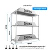Sapphtopaz 3-Tier Metal Storage Rack with Shelf Liners Adjustable Heavy Duty Garage Storage Shelves, Utility Wire Rack for Warehouses, 1050LBS - 2 of 4