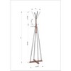 Kumasinova Reclaimed Wood and Metal Coat Rack Freestanding,Industrial Garment Rack with 8 Hooks,Clothing Racks for Hanging Clothes for Bedroom - 2 of 4