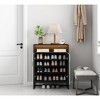 Shoe Cabinet with Doors 5 Tiers Shoe Storage Cabinet with Motion Sensor Night Light&Adjustable Shelves Modern Shoe Organizer Storage white - 3 of 4