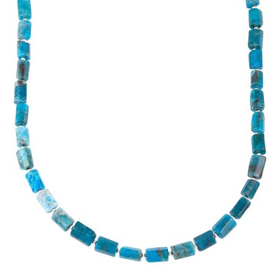 Silpada 'Tales of Teal' Sterling Silver Blue Apatite Necklace, 18" + 2"
