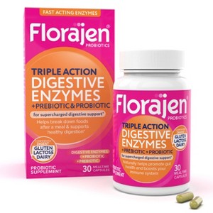 Florajen Digestive Enzymes Multi-Symptom Relief Capsules - 30ct - 1 of 4