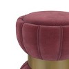 Grungis Round Upholstered Ottoman Bench,Backless Sofa Chair with Wood Framework for Living Room Bedroom Office - 4 of 4