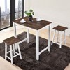 DOMETOUR 3 Pieces Counter Set Hanging Stool Easy To Clean For Small Space - 4 of 4