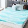 INFURNIC Mattresses Memory Foam Cooling Gel 2 Inches Mattress Bed Topper For Back Pain, Breathable And Skin Friendly, White And Blue, 75"*38"*2" - 2 of 4