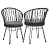 MAYEERTY Set of 2 Chairs - With 2 Gray Cushions, Comfortable Seating for Living Room  Dining Room - 4 of 4