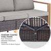 Buenhomino 4 Piece Patio Furniture Set 41in Fire Pit Table Outdoor Furniture Sets Patio Couch Outdoor Chairs 50000 BTU Propane Fire Pit - 4 of 4