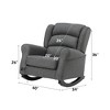 Lyngins Rocking Chair with Loose Seat,Tight Back Cushion,Glider Rocking Chair,Accent Chair for Bedroom,Living Room,Garden - 3 of 4