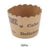 Unique Bargains Disposable Baking Cups Wood Pulp Paper PE Coating Reddish Brown Khaki 2.36"x1.77" 50 Pcs - 4 of 4