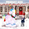 VINGLI 6.5ft Tall Christmas Unicorn Inflatable, Blow Up Yard Decoration with Secure Stakes Storage Bag - 4 of 4