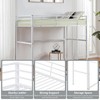 Hotraffy Metal Loft Bed, with Safety Guard Rails & Flat Ladder - 3 of 4
