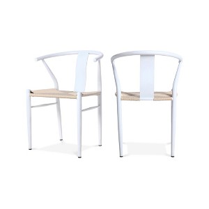 Meridian Furniture,Beck Hand Woven Rope Dining Chair, Set of 2 - 1 of 4