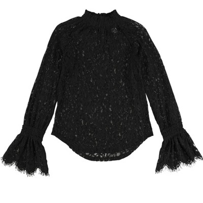 bar III Womens Lace Baby Doll Blouse