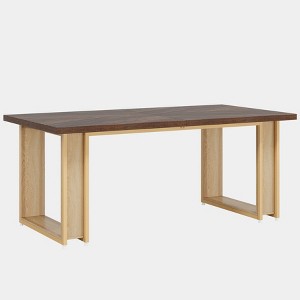 Tribesigns 63 inch Wooden Simple Office Computer Desk with Sled Base - 1 of 4