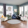 Aukfa Convertible Sleeper Chair Bed, Patchwork Pull Out Sofa Chair with Adjustable Backrest, Teddy - Beige/Yellow - 4 of 4