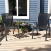 Tangkula Round Folding Side Table 18 Inch Patio Coffee Table w/ Tempered Glass Tabletop - 3 of 4