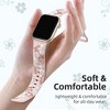 HTUTWOO Floral Apple Watch Band, Engraved Flower Silicone Strap 38/40/41/42/43/44/45/49mm for iWatch Series 11 10 9 8 7 6 5 4 3 2 SE Ultra - 2 of 4