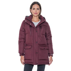 Women's Winter Puffer Parka Coat - S.E.B. By SEBBY - 1 of 4