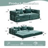 TIRAMISUBEST Convertible Floor Sofa Bed with Fixed-Shape Metal Frame, Modular Sectional Loveseat, Chenille Sleeper Couch - 3 of 4