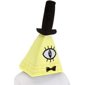 HalloweenCostumes.com One Size Fits Most   Adult Disney Gravity Falls Bill Cipher Hat Halloween Mask Accessory,  White/Yellow/Black - 1 of 3