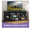 TV Stand for 75/80 Inch TV, Farmhouse Entertainment Center with Drawers & Power Outlet, TV Console for Living Room,Black - 4 of 4
