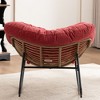 Kumasinova Ultra Plush Chenille Upholstered Rocking Chair,Versatile Accent Glider&Patio Egg Chair for Living Room,Porch,350lbs Max - 3 of 4