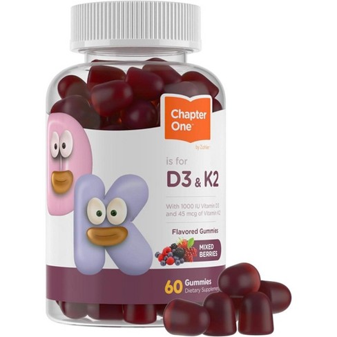 Chapter One By Zahler Vitamin D3 K2 Gummies, Contains 1000iu Of Vitamin ...