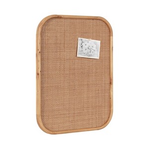 Kate & Laurel All Things Decor 20"x36" Planche Rattan Wall Pinboard Rustic Brown - 1 of 4