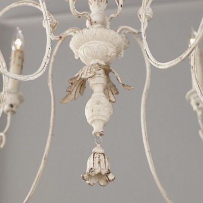 Elegant Persian White 6-Light Candle Chandelier with Adjustable Chain