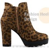 Perphy Women's Round Toe Lightly Padded Platform Block High Heels Chelsea Boots - 4 of 4