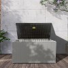 MaseiKar 50 Gallon Waterproof Deck Box, Lockable Resin Storage Box for Patio Furniture Cushions Garden Tools and Outdoor Delivery Storage - 2 of 4