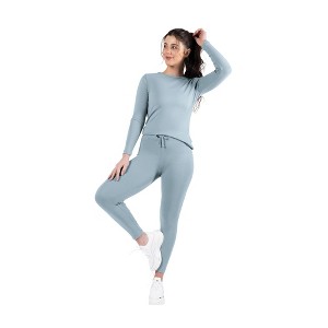 Kickoff Thermal Underwear for Women Long Johns for Women Thermal Top Bottom Fleece Lined Base Layer Set Moisture-Wicking Pajamas Cold Weather - 1 of 4