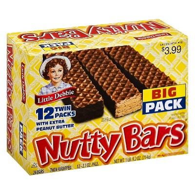 Little Debbie Extra Peanut Butter Nutty Bar - 24ct : Target