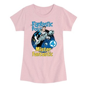 Girls' - Marvel - Fantastic Four Mr Fantastic Comic Book Cover Fitted Short Sleeve Graphic T-Shirt - 1 of 3