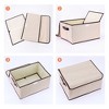 REGALWOVEN Fabric Shelves Closet Collapsible Storage Bin Cube with Handles and Lid 2 Pcs - 3 of 4