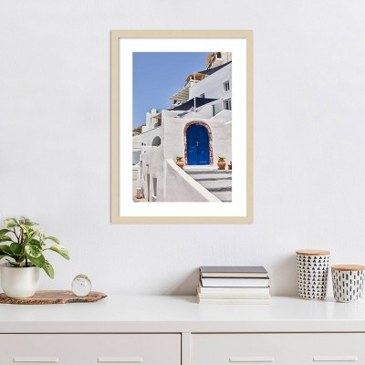 Amanti Art Blue Door by Michael k. Boateng Wood Framed Wall Art Print