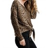 Women's Tie Front Leopard Top - umgee - 2 of 4