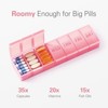 ONE PIX Pill Organizer, 2 Packs, Easy-Open Weekly Pill Organizer, XL Daily Pill Case, 7 Day Medicine Pill Organziers for Vitamin Supplements - 2 of 4