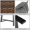 Tangkula Set of 2 Rattan Loveseat Coffee Table Set w/ Padded Back Seat Pillow Patio - 4 of 4