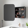 PexFix 24"x16" Rectangle Metal Recessed/Surface Mount Medicine Cabinet with Mirror,Gold - 3 of 4