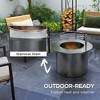 CAVINAS 25" Fire Pit with Poker Outdoor Fire Pit Durable Firepit with Grill for Outdoor Grilling and Travel - 4 of 4
