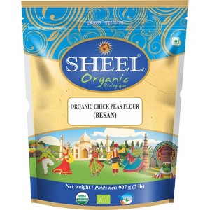 Organic Besan - Split Chick Peas Flour - 32 oz (2Lb) 907 g - Sheel Brand - USDA Certified Organic Product - 1 of 1