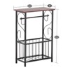 FONTOI Wood End Table with Removable Rung, Bathroom Table with One Accessories Package, Brown, 14.6"*8"*21.3" - 3 of 4