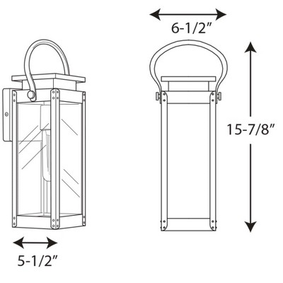 Union Square Stainless Steel Wall Lantern with Clear Glass