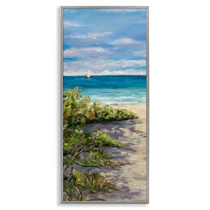 Stupell Industries Grassy Beach Shore Framed Giclee Art - 1 of 4