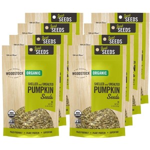 Woodstock Organic Shelled and Unsalted Pumpkin Seeds - Case of 8/11 oz - 1 of 4