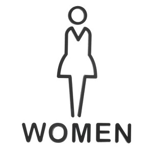 Unique Bargains Waterproof Self-Adhesive Decor Home Business Bathroom Sign - 1 of 4